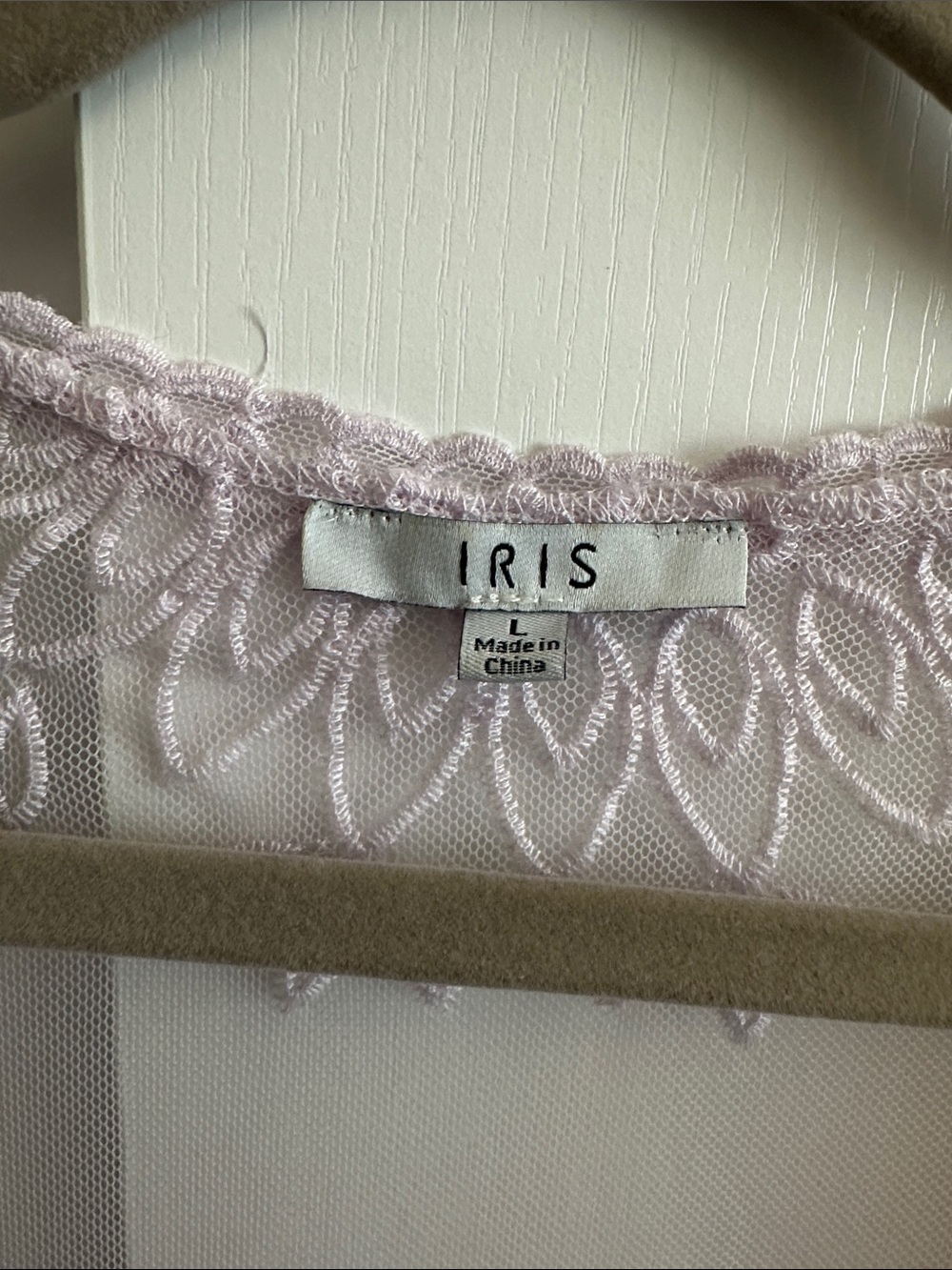 iris Sheer Lavender Embroidered Kimono Robe - Picture 3 of 3